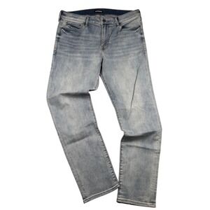 EXPRESS Slim Light Wash Denim Jeans Mens Size 36x32 Classic Casual 336